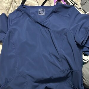 Cherokee Infinity Navy Scrub Top